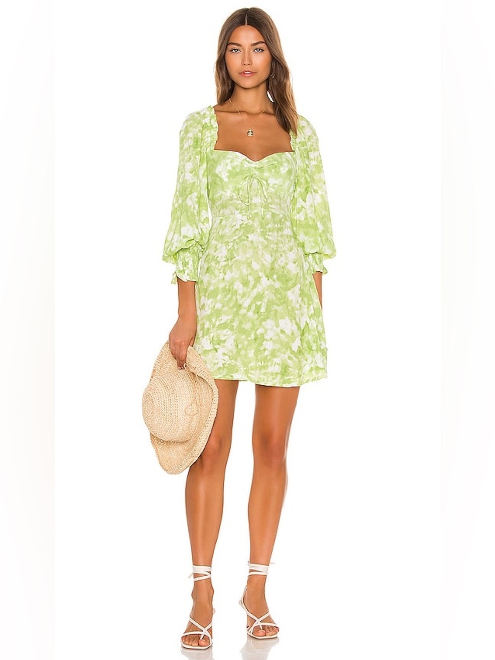 Faithfull the Brand Arianne Mini Dress Revolve Lime Green